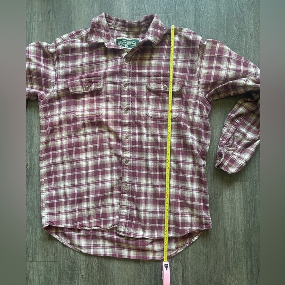 Field & Stream Men's Plaid Shirt - Burgundy and White - Picture 5 of 5